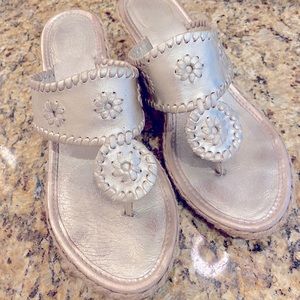 Jack Rogers Gold Wedge